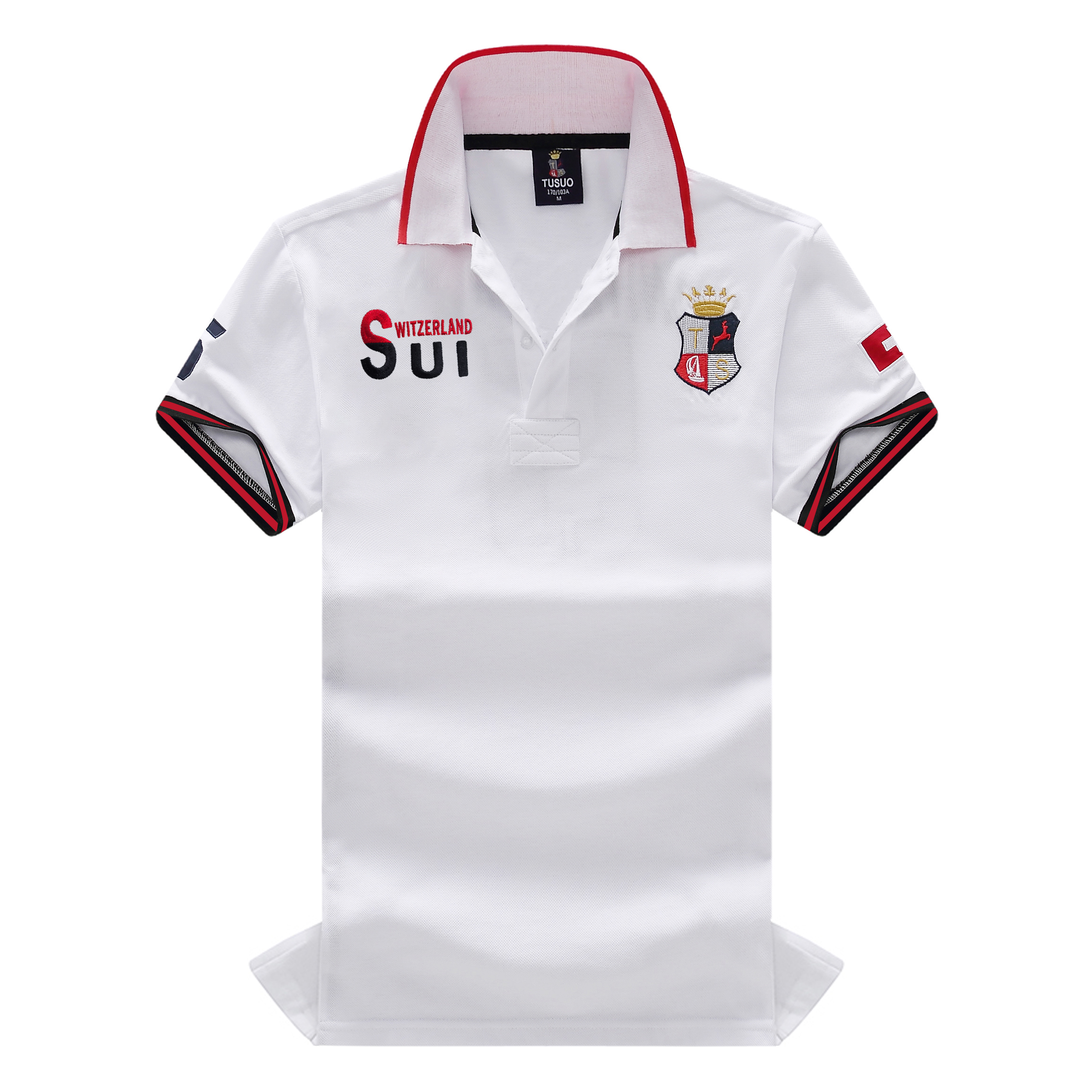 Embroidery Blouse - Men's Polo Shirt Classic Switzerland Popular
