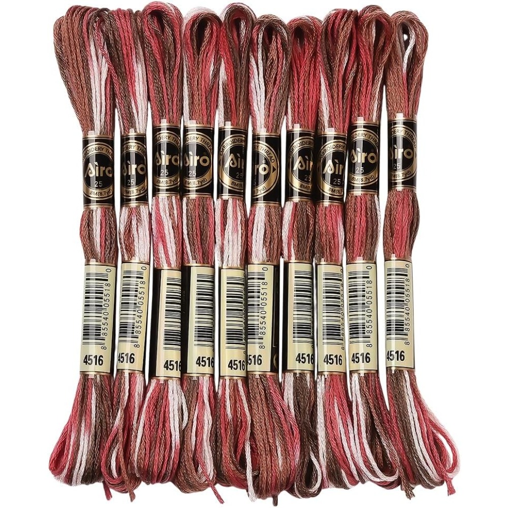 Embroidery Bracelet - 10 Skeins 6 Strands Red Embroidery