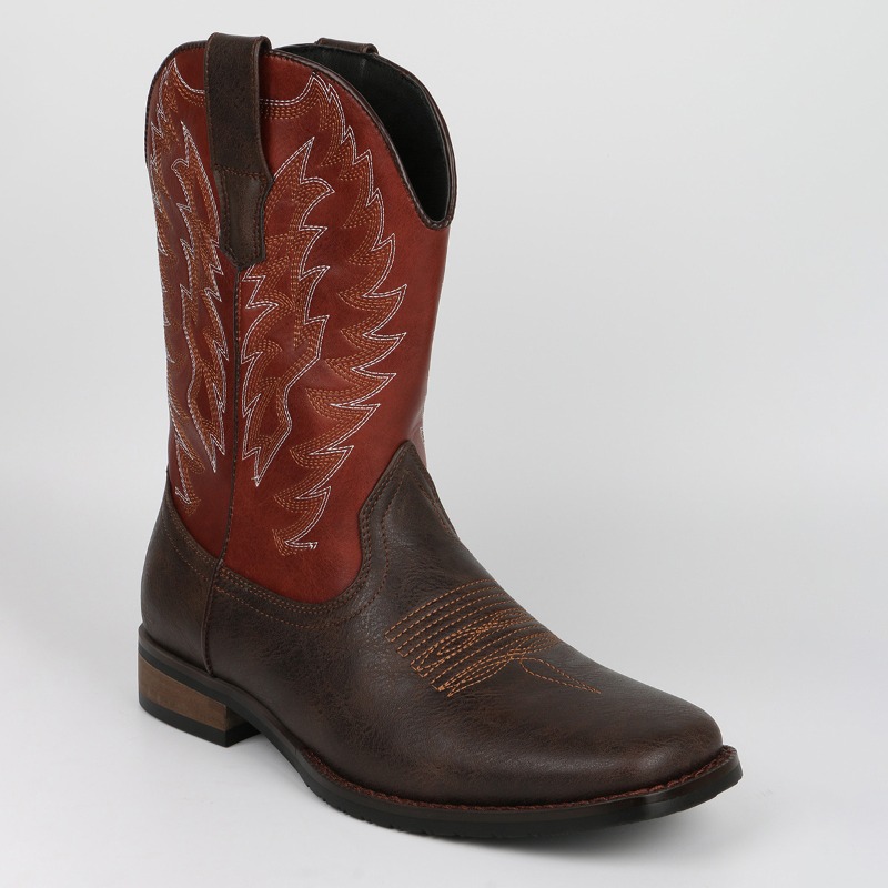 Embroidery On Leather - Retro Embroidery Design of Western Cowboy