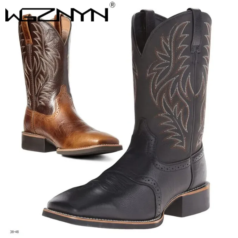 Embroidery Design Free - Men High Boots Embroidery Retro Handmade