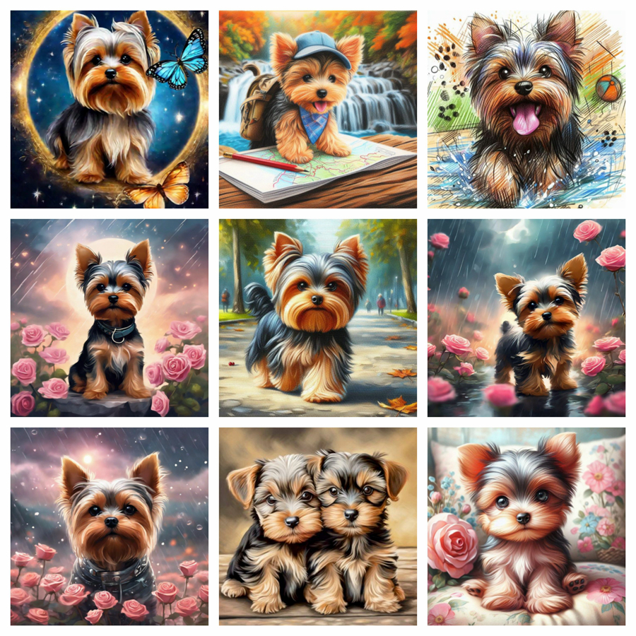 Embroidery Room - Yorkshire Terrier Dog 5D DIY Diamond