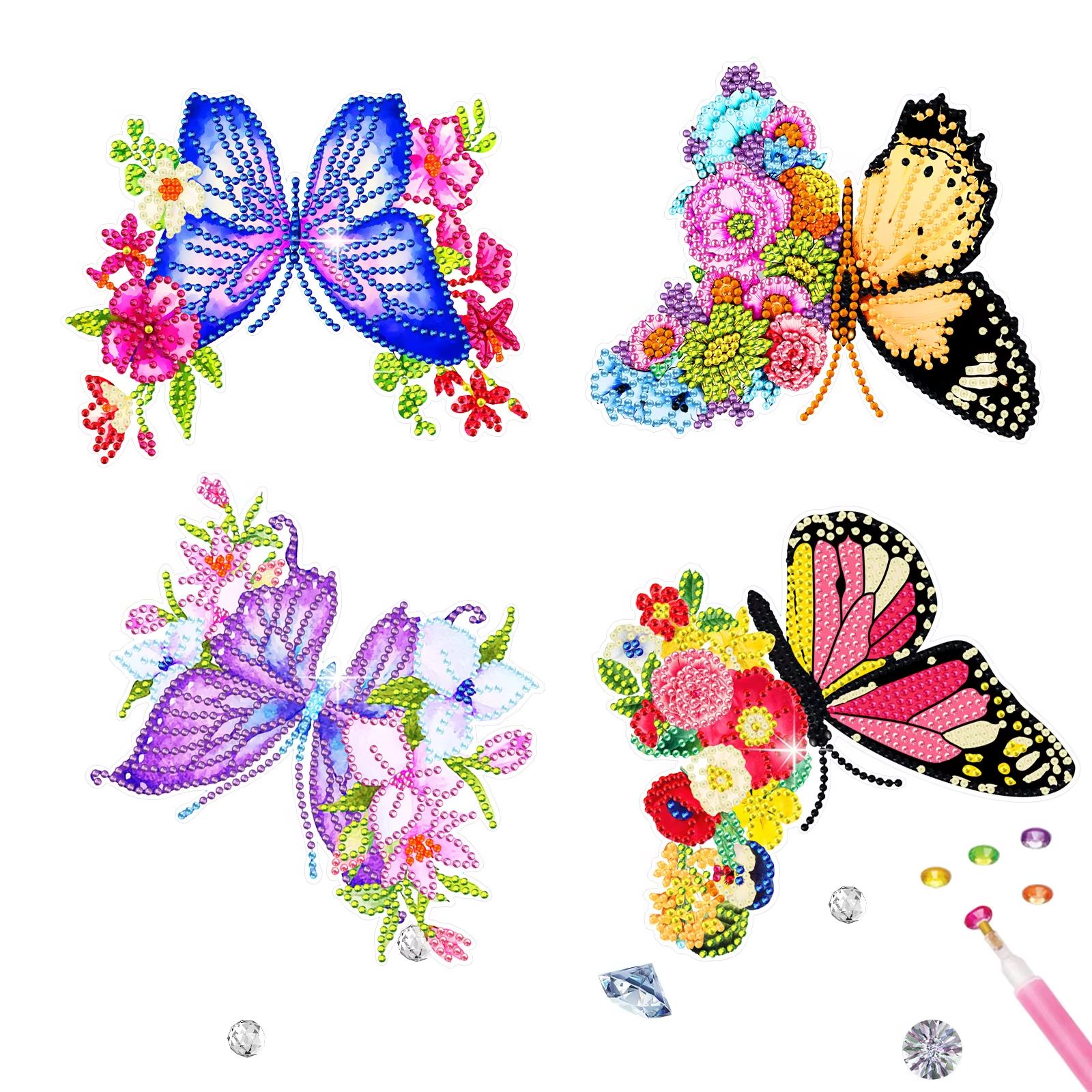 Embroidery Ideas For Bags - Cartoon Butterfly Diamond Painting Kit -