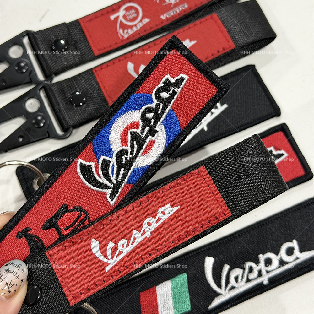 Embroidery Ring - For Vespa Motorcycle Keychain Double-Sided Embroidery