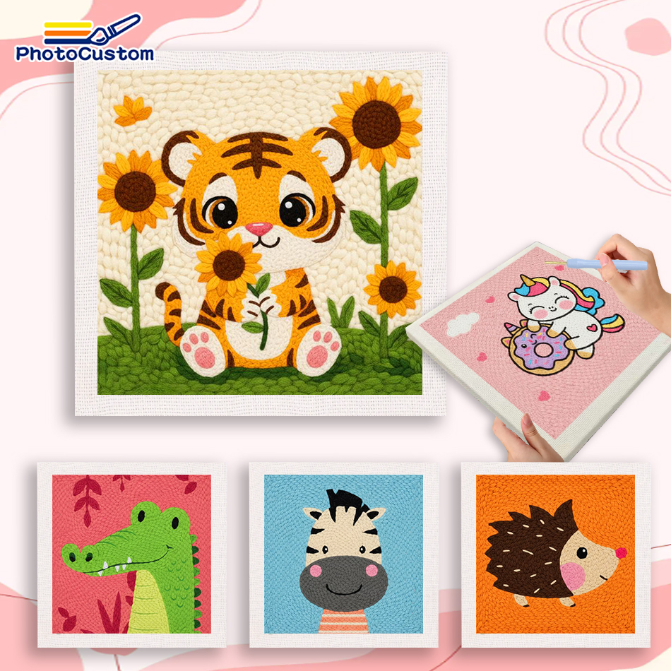 Embroidery Ideas For Bags - PhotoCustom Hedgehog Diy Needle Punch Kit