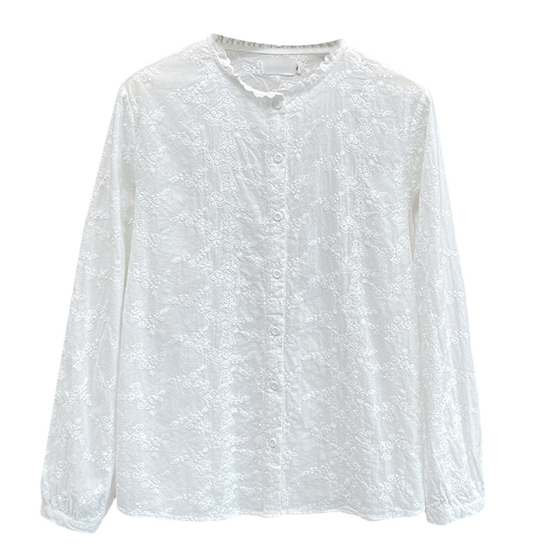 Embroidery Blouse - Plus Size Women's Blouses 2025 Autumn