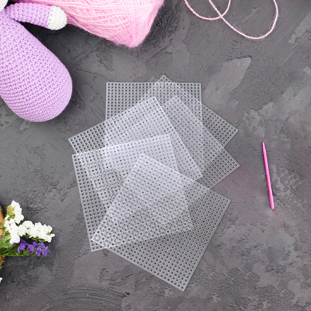 Embroidery Yarn - 10pcs Cross Stitch Plastic Mesh Sheets: