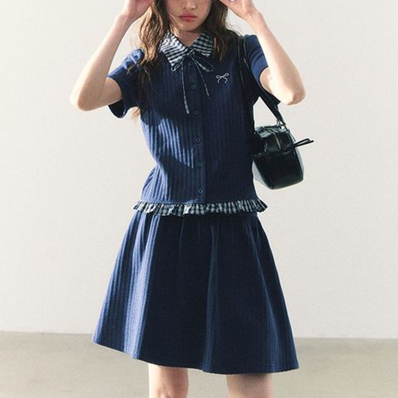 Summer Knitted Preppy Style Tw - огляд і ціна Embroidery Blouse