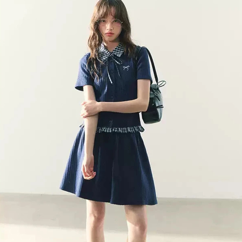 Summer Knitted Preppy Style Tw - огляд і ціна Embroidery Blouse