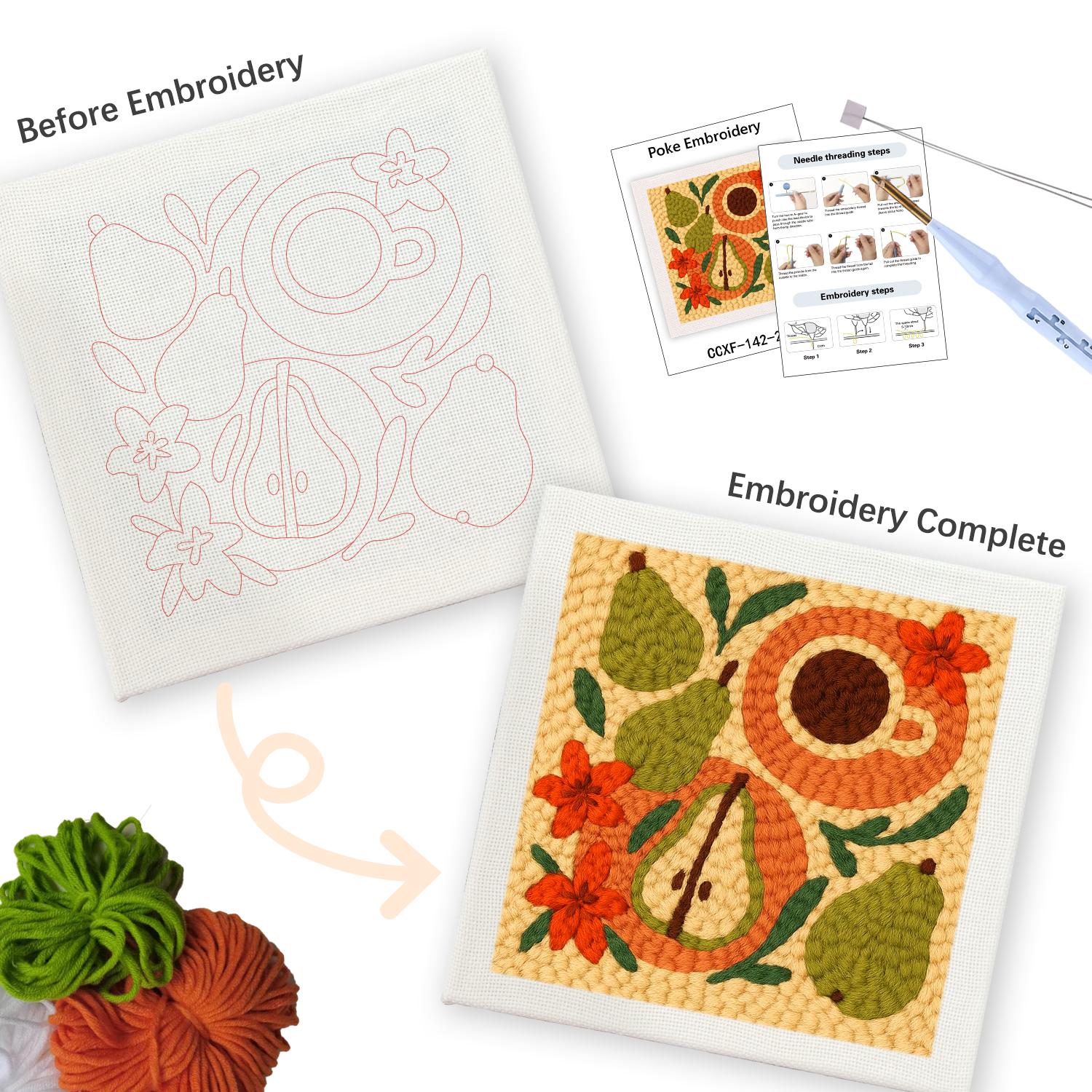 RUOPOTY Punch Needle Starter K - огляд і ціна Embroidery Ideas For Bags