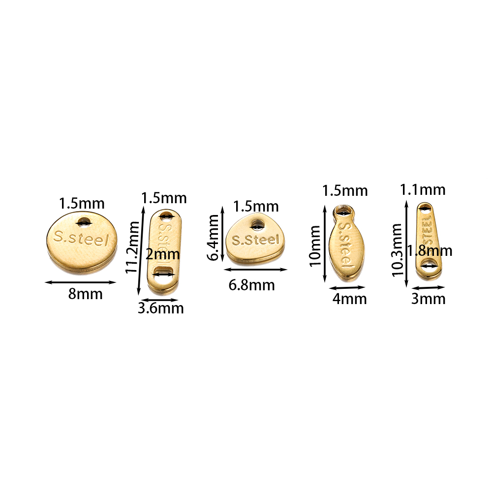 20/50pcs Stainless Steel Gold  - огляд і ціна Embroidery Charm