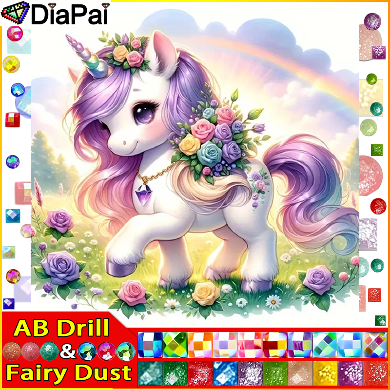 DIAPAI Fairy Dust AB Full Diam - огляд і ціна Embroidery Roll Pattern