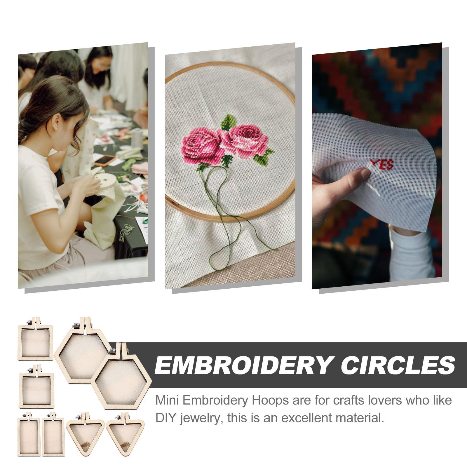 8Pcs Mini Embroidery Hoops for - огляд і ціна Embroidery Ring