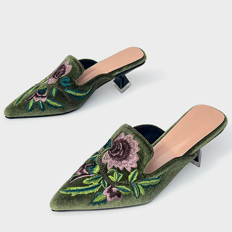 Embroidery Velour Women Shoes  - огляд і ціна Embroidery Design Free