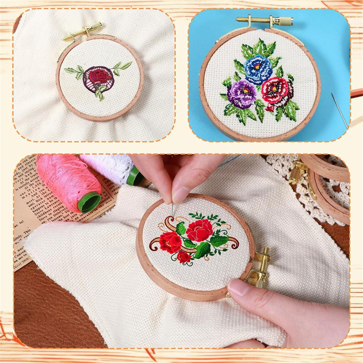 3 Pack 3 Inch Embroidery Hoop  - огляд і ціна Embroidery Ring