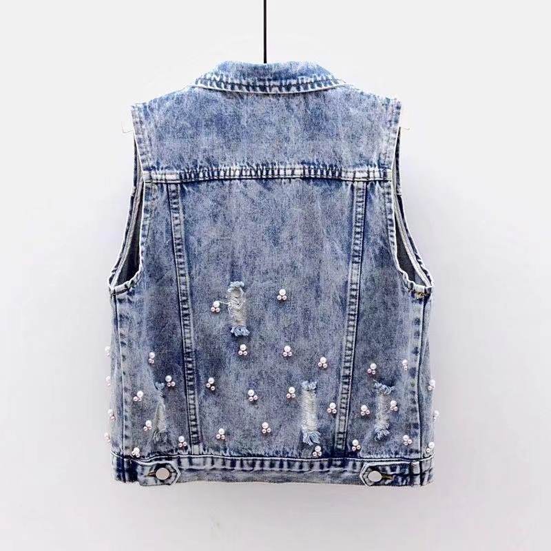 Denim Vest Coat Women Sleevele - огляд і ціна Embroidery Vest