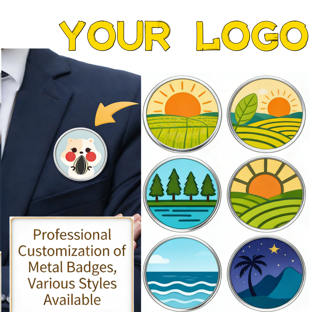 Personalized Pins Custom Logo  - огляд і ціна Embroidery Texture