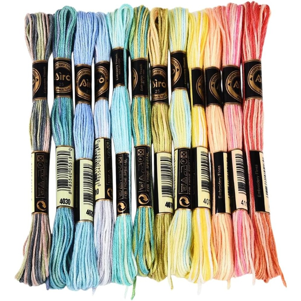 12 Skeins 105 Yards 6 Ply Vari - огляд і ціна Embroidery Bracelet