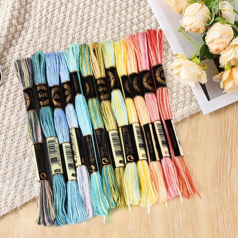 12 Skeins 105 Yards 6 Ply Vari - огляд і ціна Embroidery Bracelet