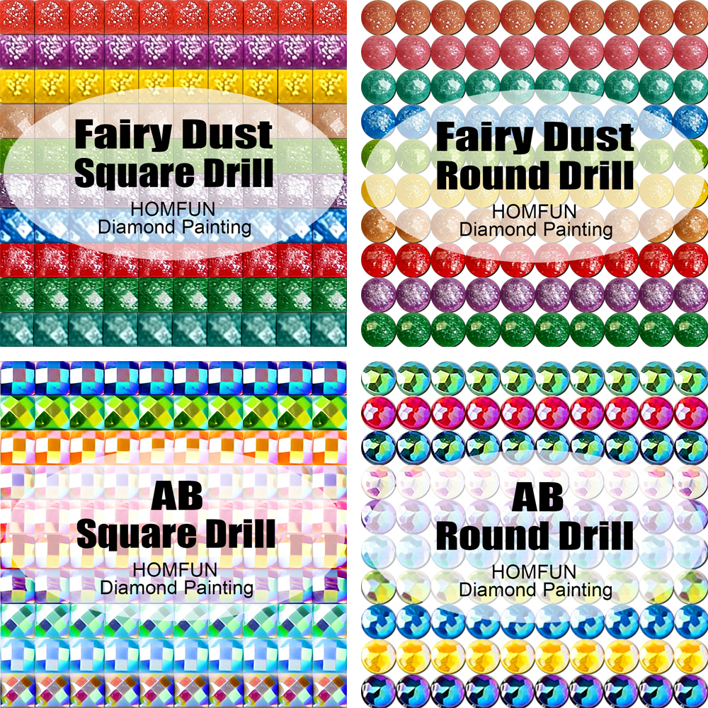 HOMFUN Fairy Dust AB Diamond P - огляд і ціна Embroidery Roll Pattern