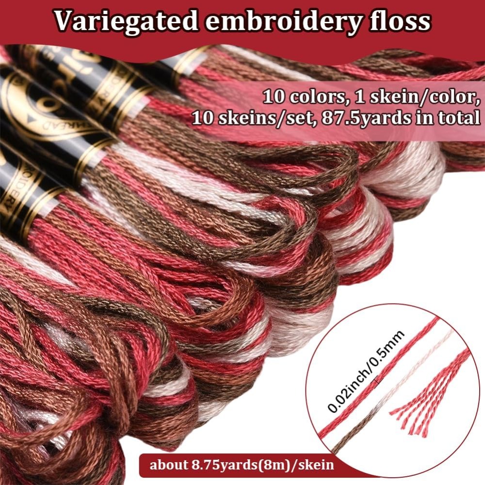 10 Skeins 6 Strands Red Embroi - огляд і ціна Embroidery Bracelet