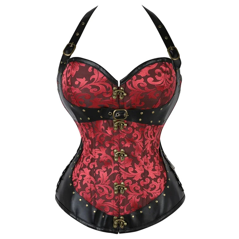 Steampunk Corset Top Steel Bon - огляд і ціна Embroidery On Leather