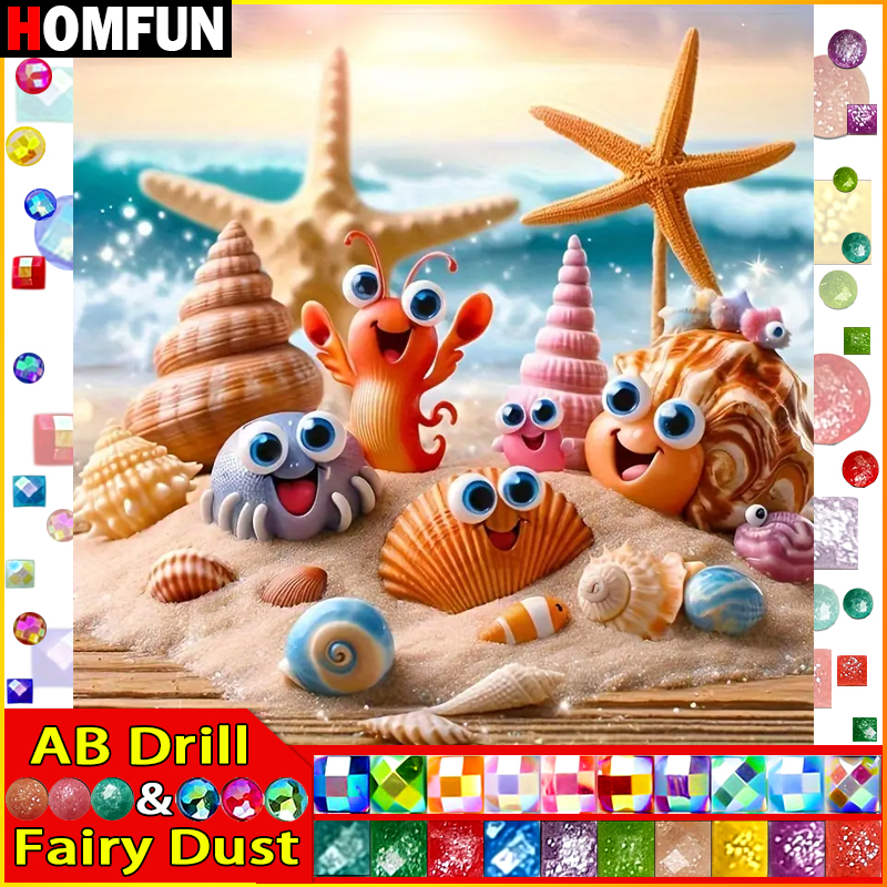 HOMFUN Fairy Dust AB Full Diam - огляд і ціна Embroidery Roll Pattern