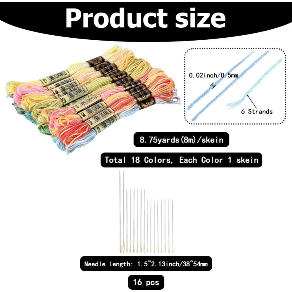 18 Skeins 6-Ply Polyester Embr - огляд і ціна Embroidery Computer