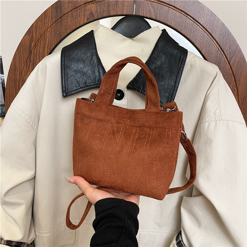 New Retro Suede Crossbody Bag  - огляд і ціна Embroidery Texture
