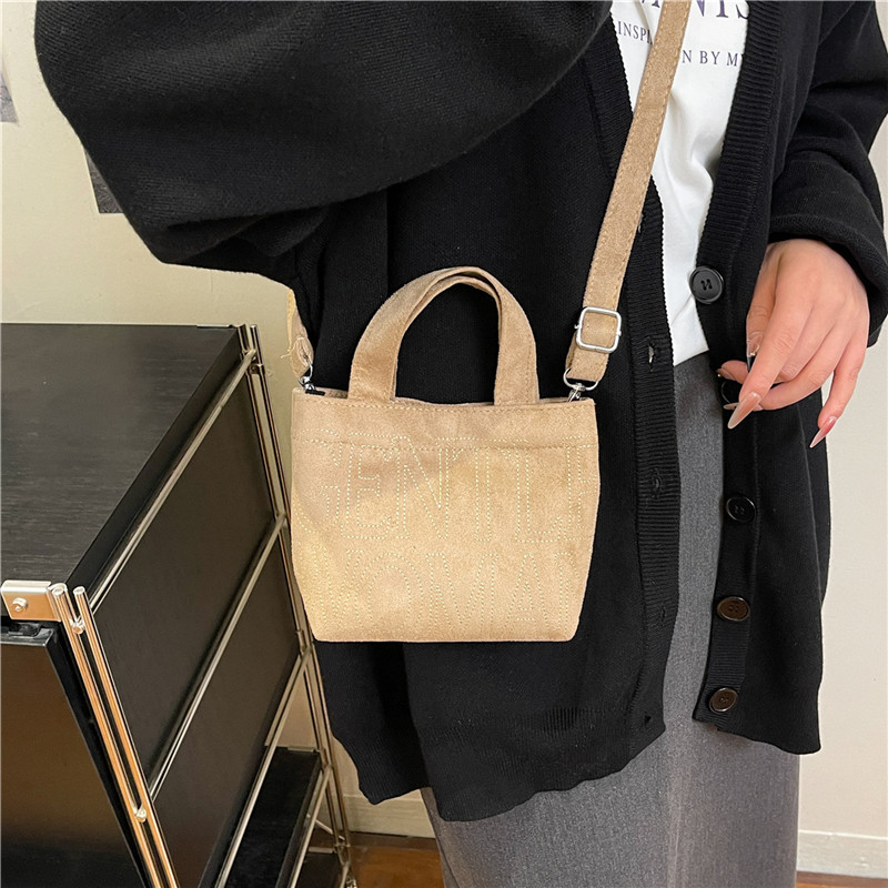 New Retro Suede Crossbody Bag  - огляд і ціна Embroidery Texture
