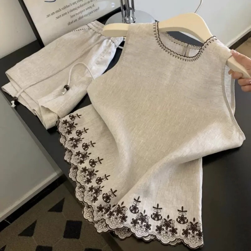 Simple Old Money Style Cotton  - огляд і ціна Embroidery Vest