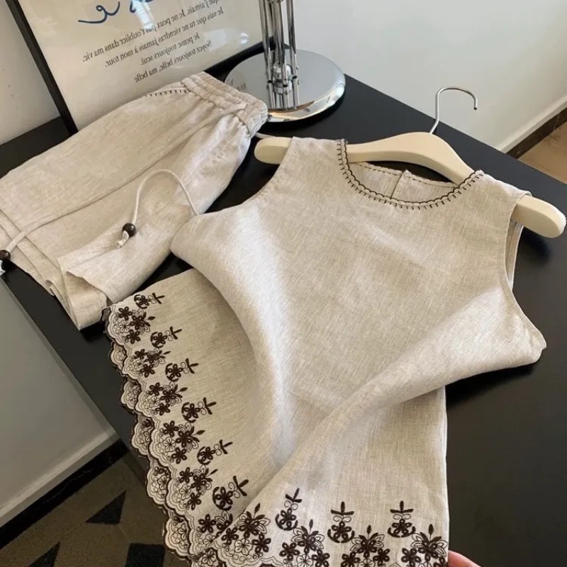 Simple Old Money Style Cotton  - огляд і ціна Embroidery Vest