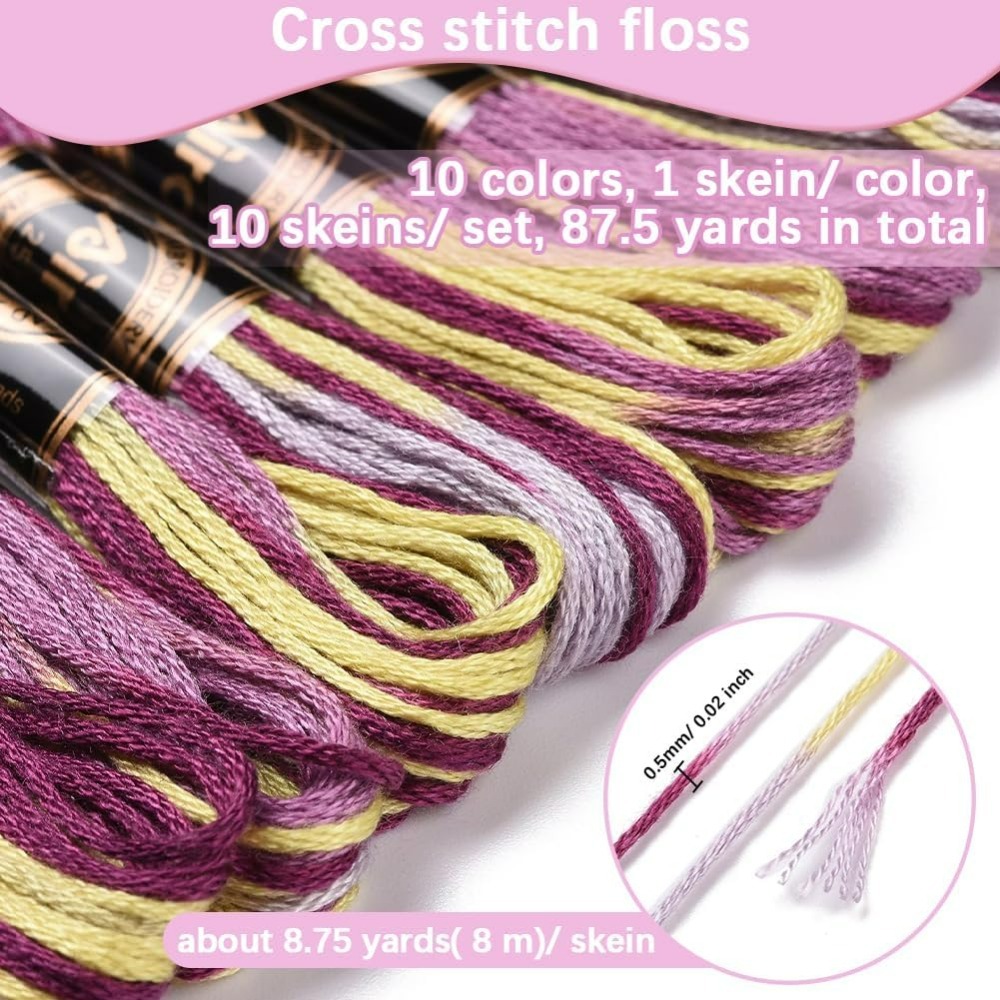 6 Strands Purple Variegated Em - огляд і ціна Embroidery Bracelet