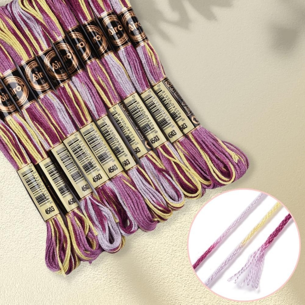 6 Strands Purple Variegated Em - огляд і ціна Embroidery Bracelet