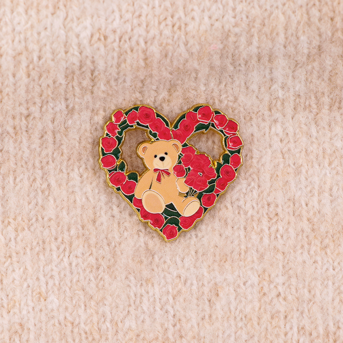 Fox Rose Bear Enamel Pins Anim - огляд і ціна Embroidery Wallpaper