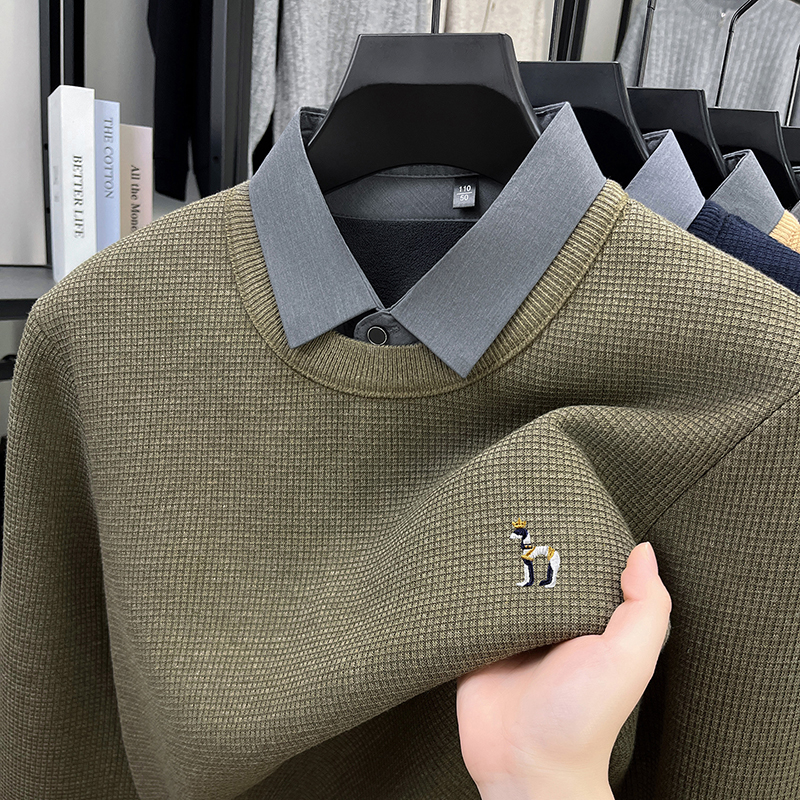 Luxury wool fake two-piece swe - огляд і ціна Embroidery Texture