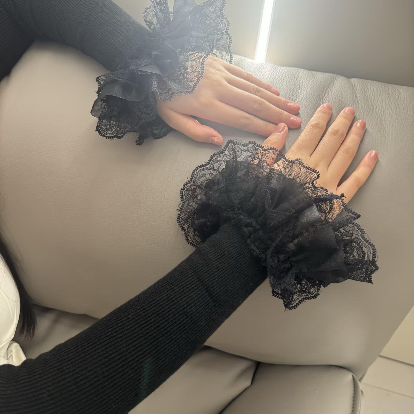 * Lolita Hand Sleeve Knitted P - огляд і ціна Embroidery Blouse