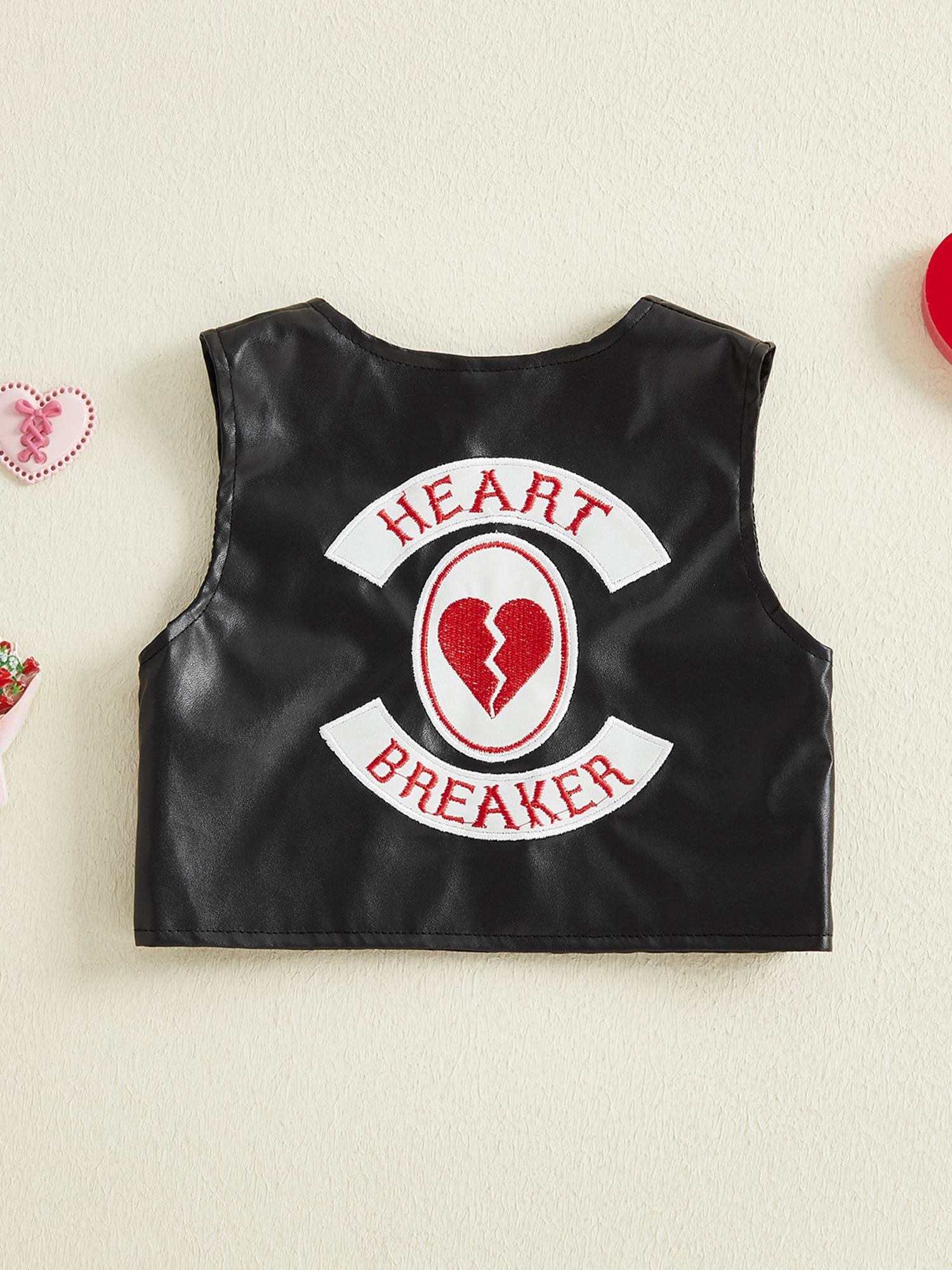 Men s Valentine s Day Leather  - огляд і ціна Embroidery Vest