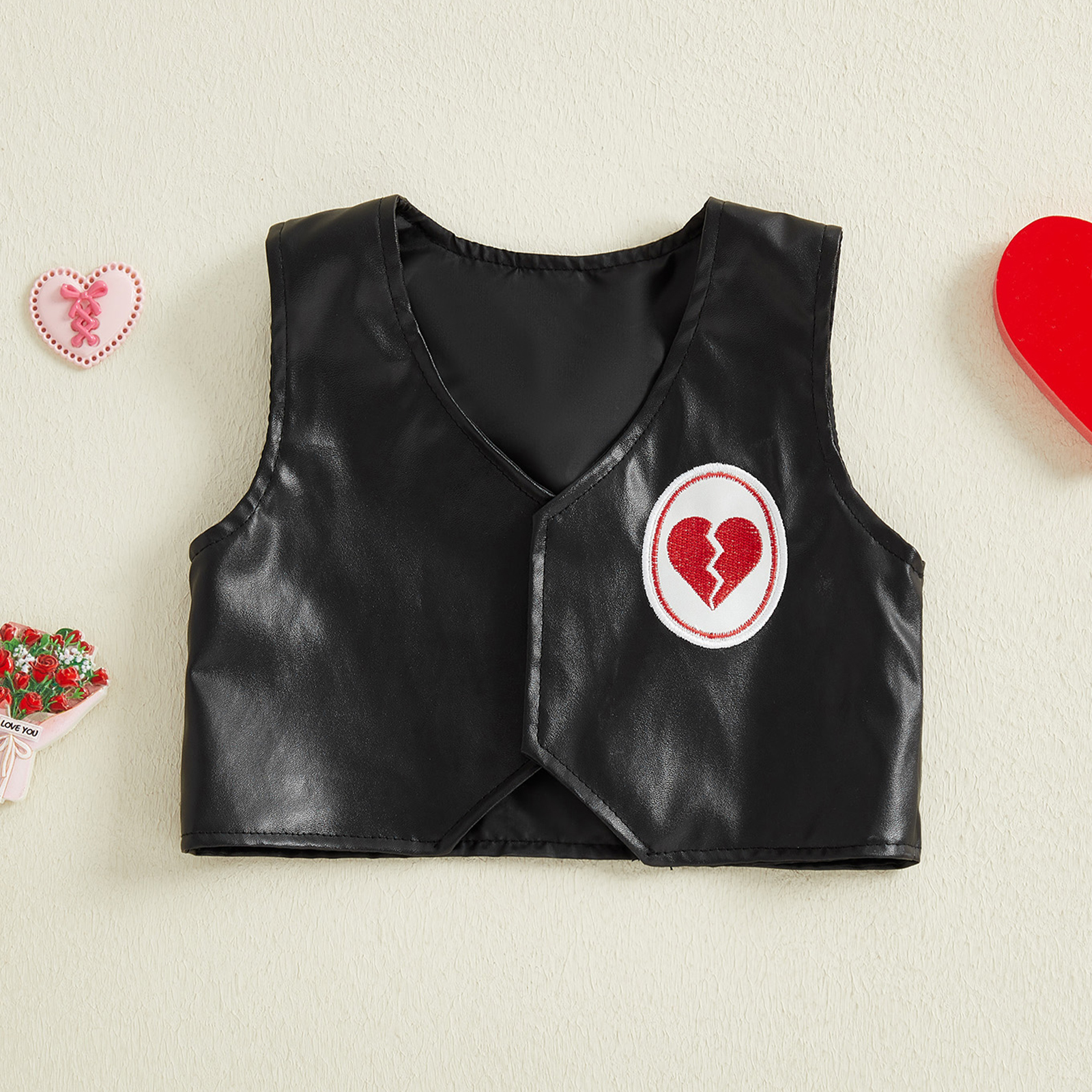 Men s Valentine s Day Leather  - огляд і ціна Embroidery Vest