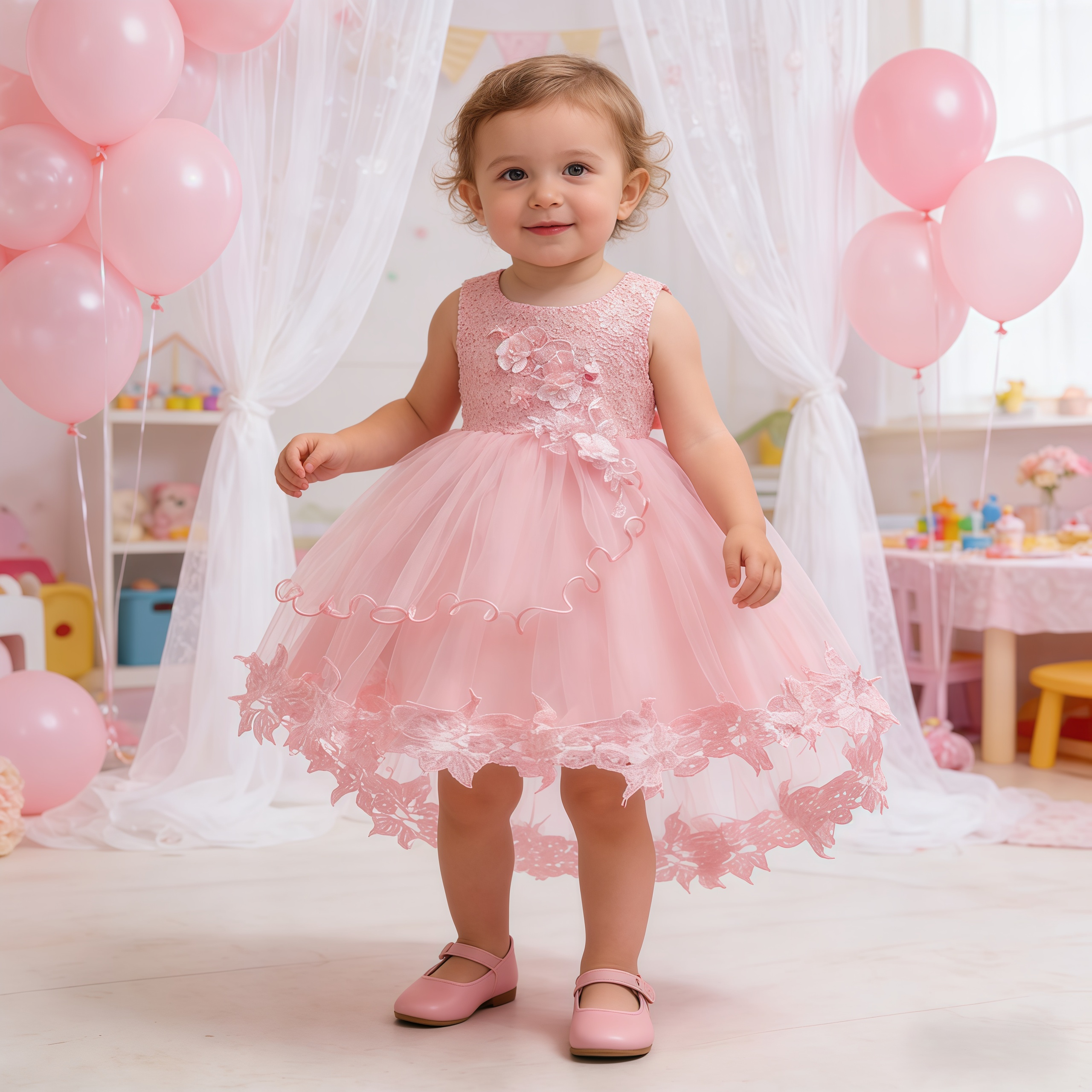 Baby Girls White Flower Embroi - огляд і ціна Embroidery Flower