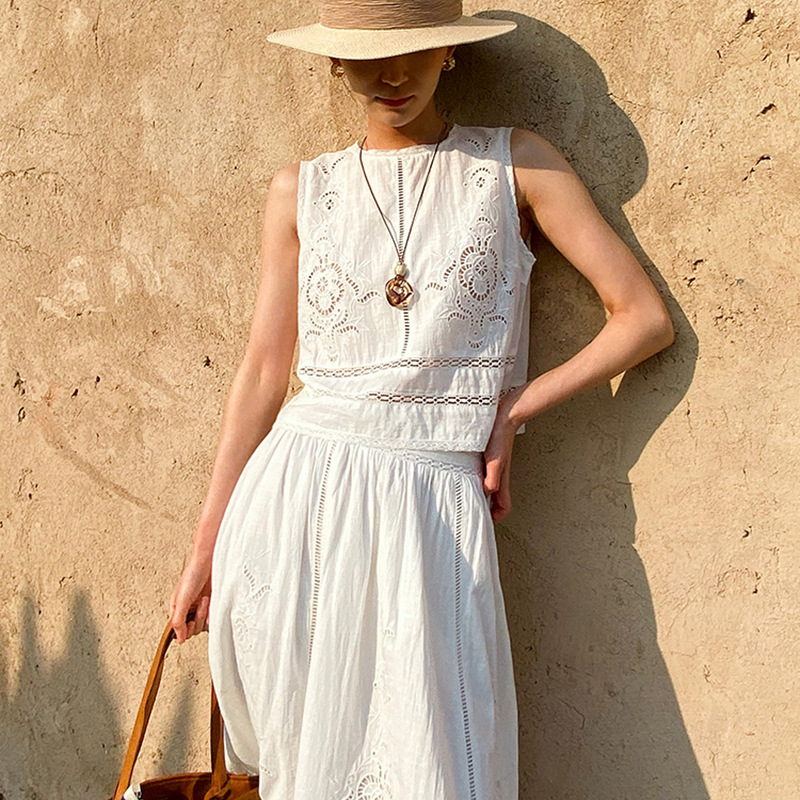 French Designer Boho White Cot - огляд і ціна Embroidery Vest