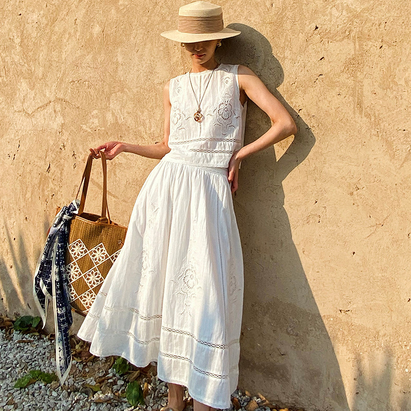 French Designer Boho White Cot - огляд і ціна Embroidery Vest