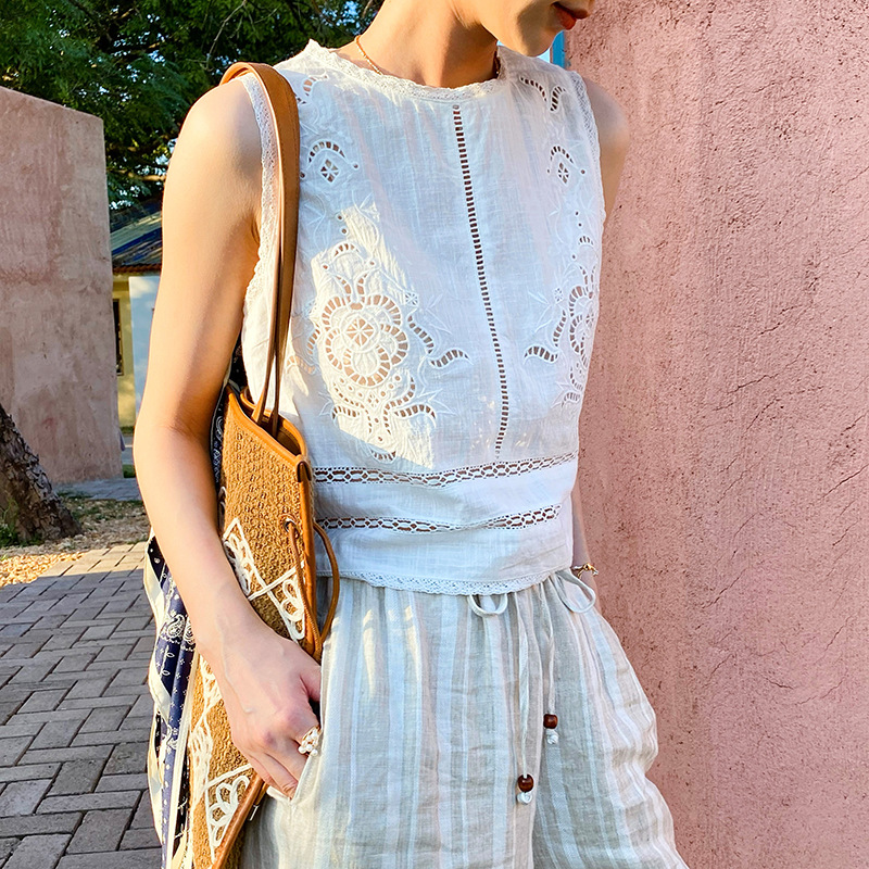 French Designer Boho White Cot - огляд і ціна Embroidery Vest