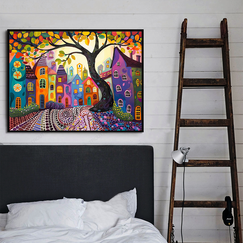 Frameless,Night View 5D Diamon - огляд і ціна Embroidery Room