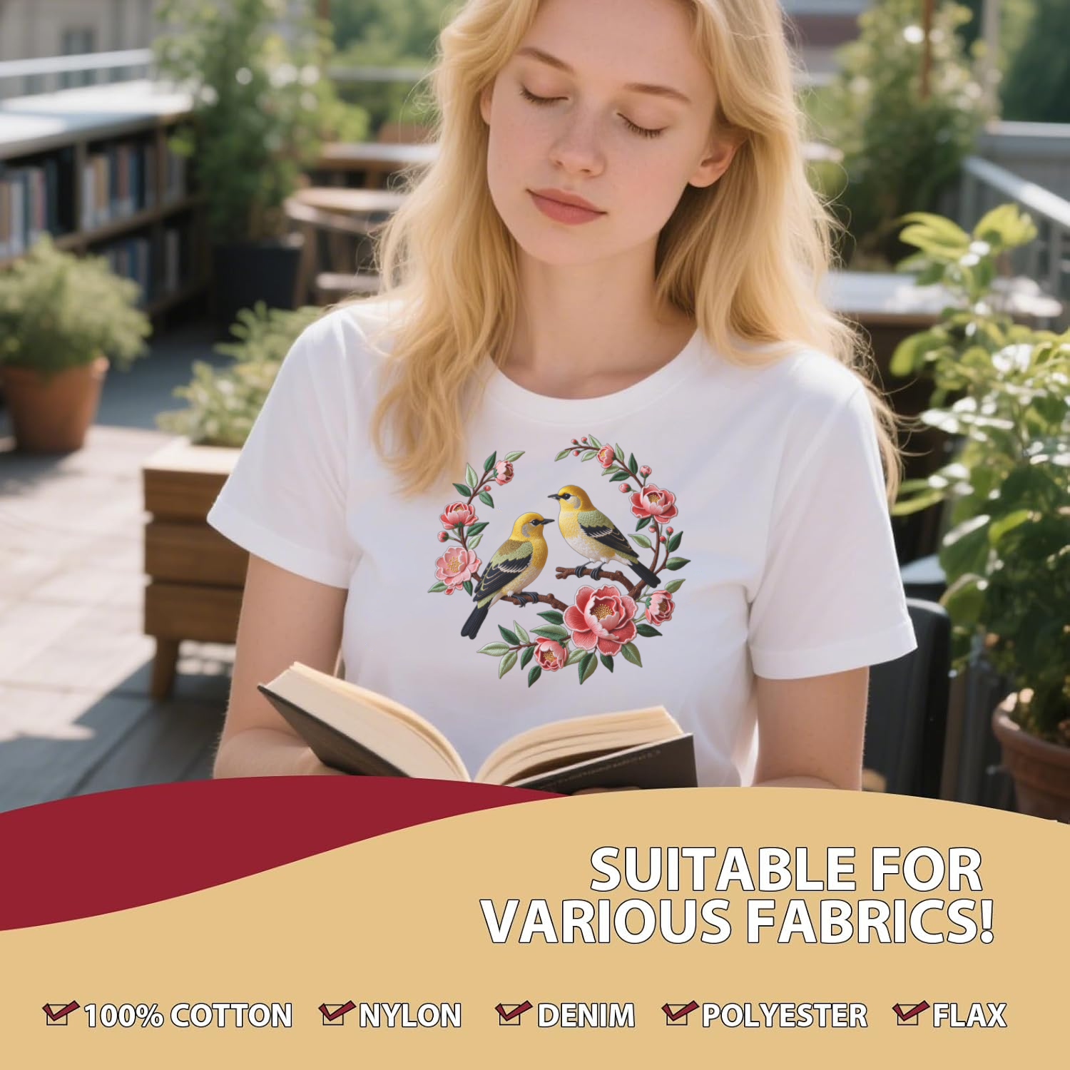 1 Piece of Bird Pattern Clothi - огляд і ціна Embroidery Blouse