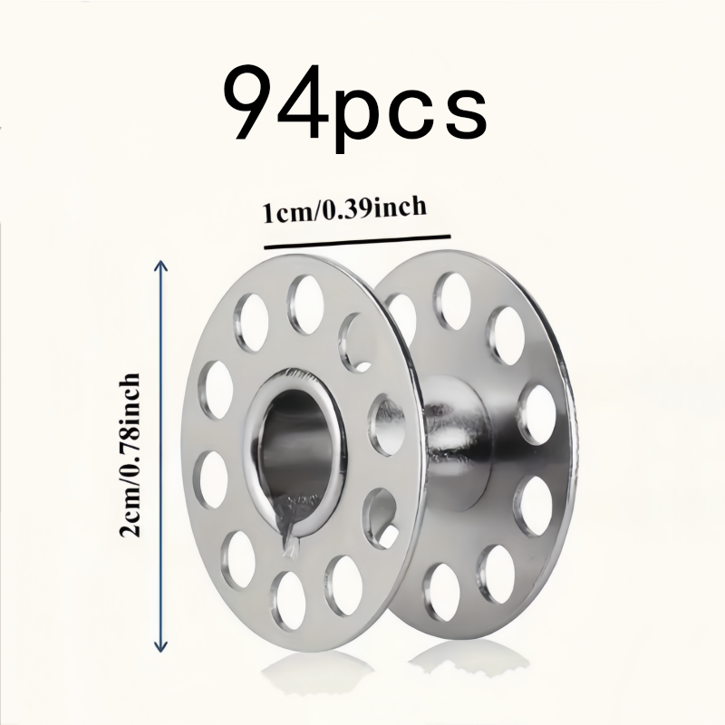 94Pcs Rustproof Metal Bobbins, - огляд і ціна Embroidery Tools
