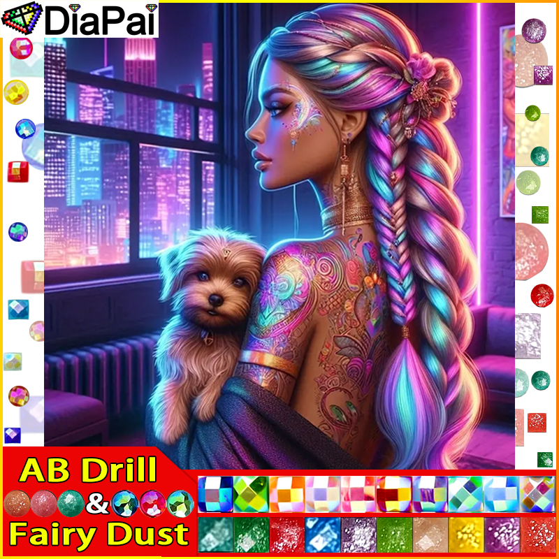 DIAPAI Fairy Dust AB Full Diam - огляд і ціна Embroidery Roll Pattern