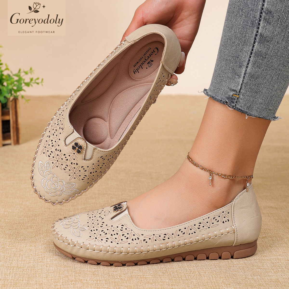 Goreyodoly women loafers flora - огляд і ціна Embroidery On Leather