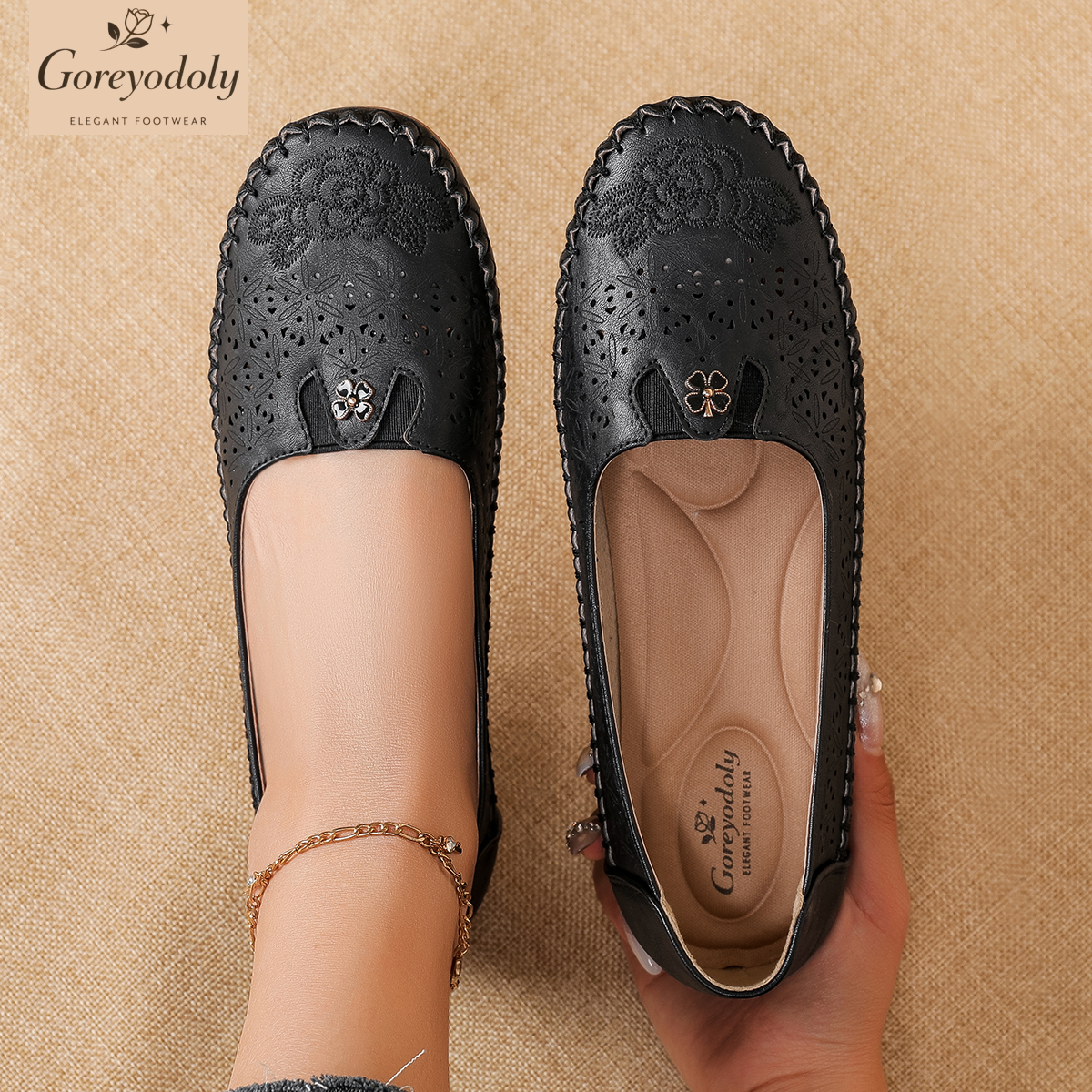 Goreyodoly women loafers flora - огляд і ціна Embroidery On Leather