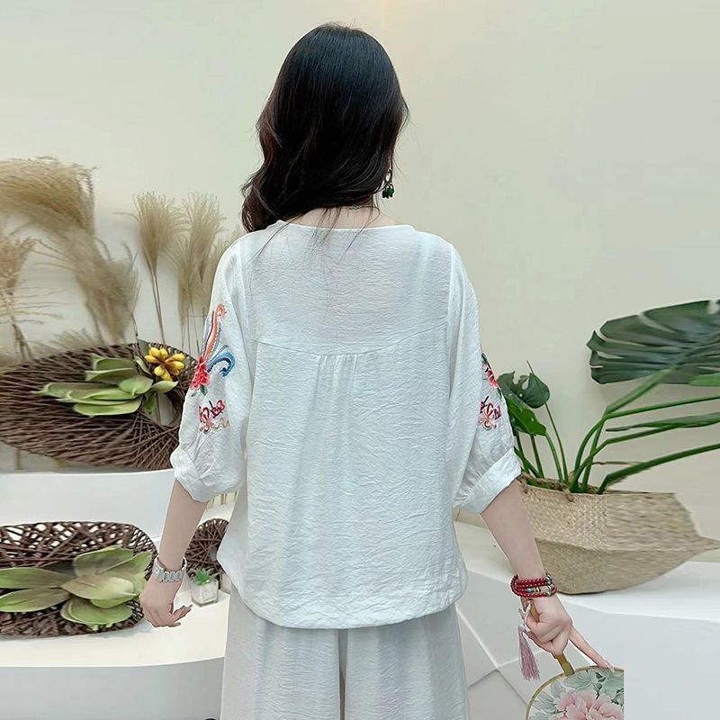 Ladies Fashion Cotton Linen Bl - огляд і ціна Embroidery Blouse