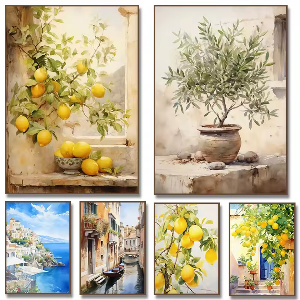 Lemon Olive Tree Retro Mediter - огляд і ціна Embroidery Room